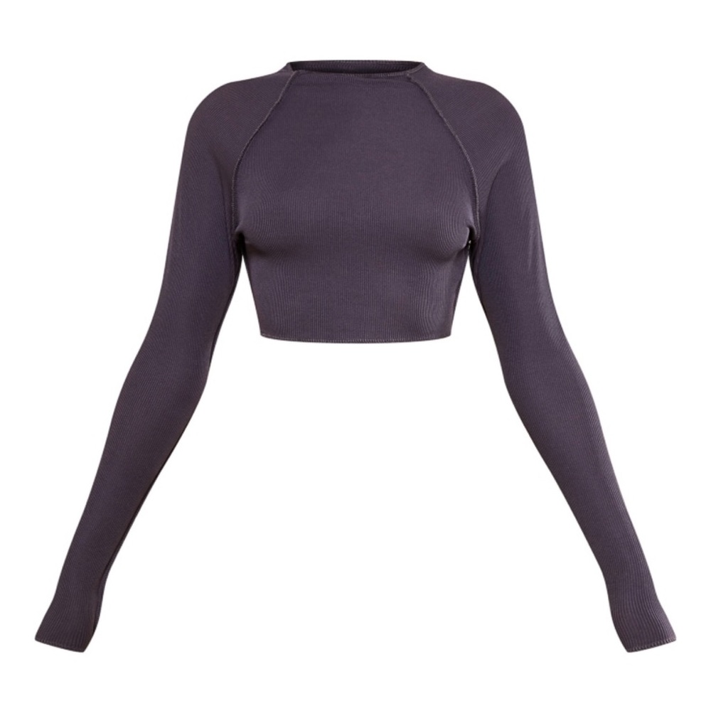 PrettyLittleThing Long Sleeve Ribbed Top - Picture 4 of 8